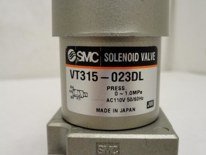 SMC VT315-023DL; Solenoid Valve; 0-1MPa; 110VAC; 3-Port; 1/4NPT