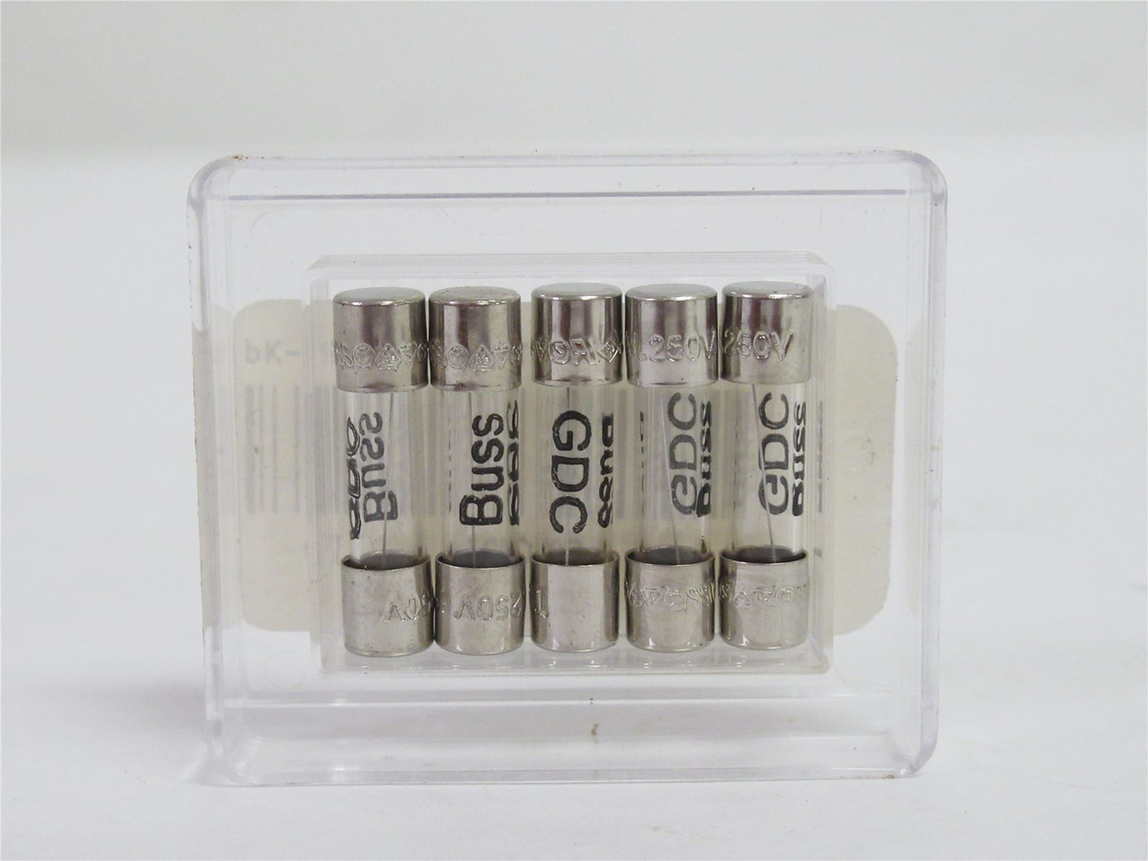 Bussmann GDC-1A; Box-5; Glass Fuses; Time Delay; 1A; 250VAC
