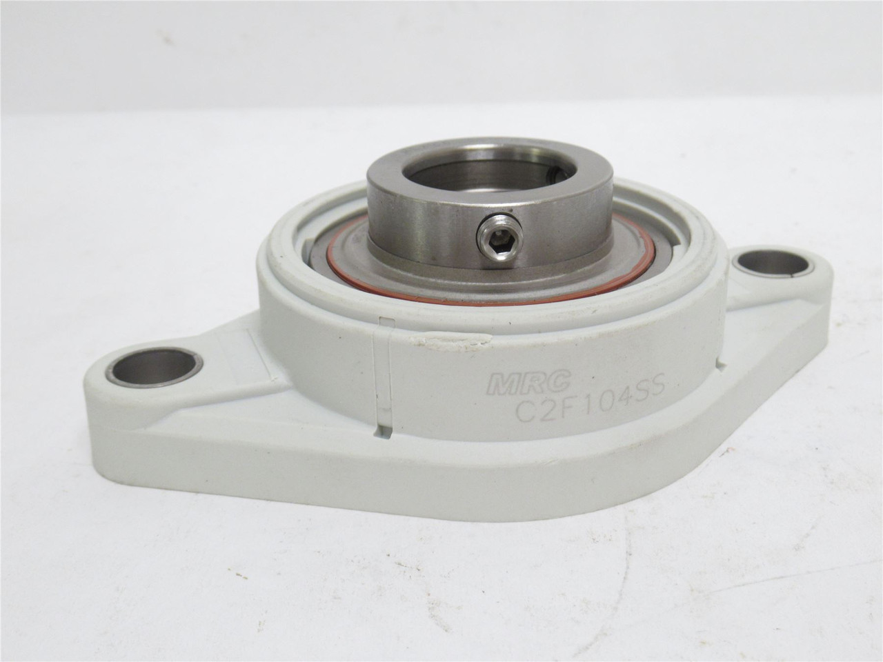 MRC C2F104SS; Plastic Flange Bearing; 1-1/4"ID; 2-Bolt Mount