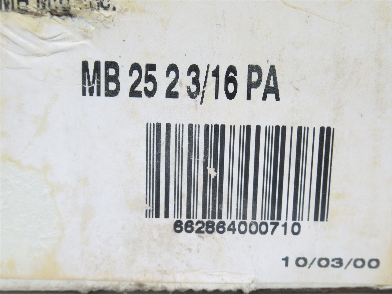 MB MB252-316-PA; Insert Ball Bearing; 2-3/16"ID x 100mmOD