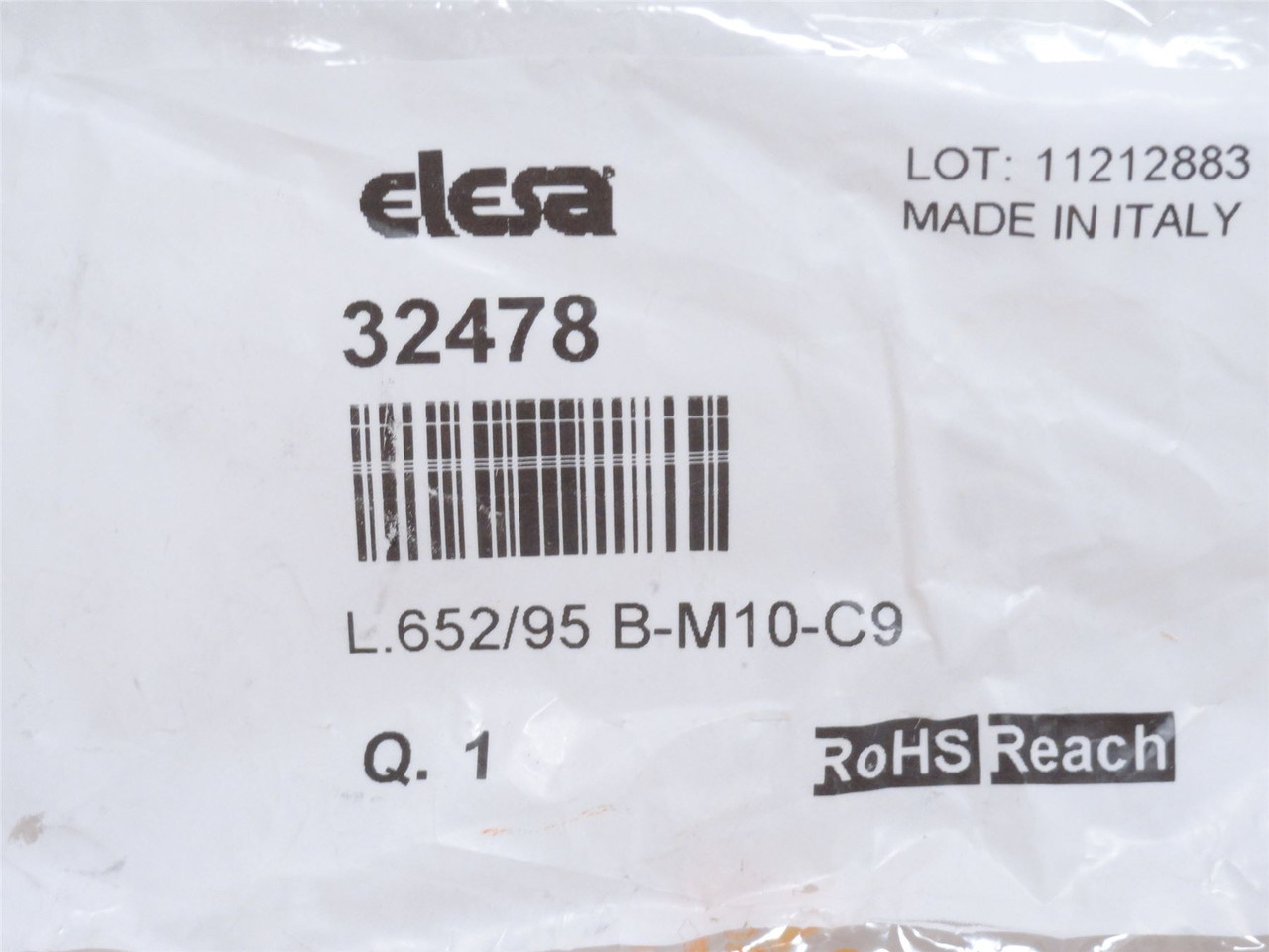 Elesa L.652/95 B-M10-C9; Threaded Tee Handle 32478; Black