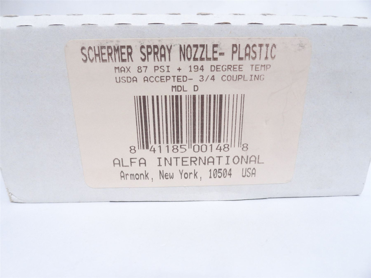 Schermer MDL D; Plastic Spray Nozzle; 6 Bar; 3/4" Barb