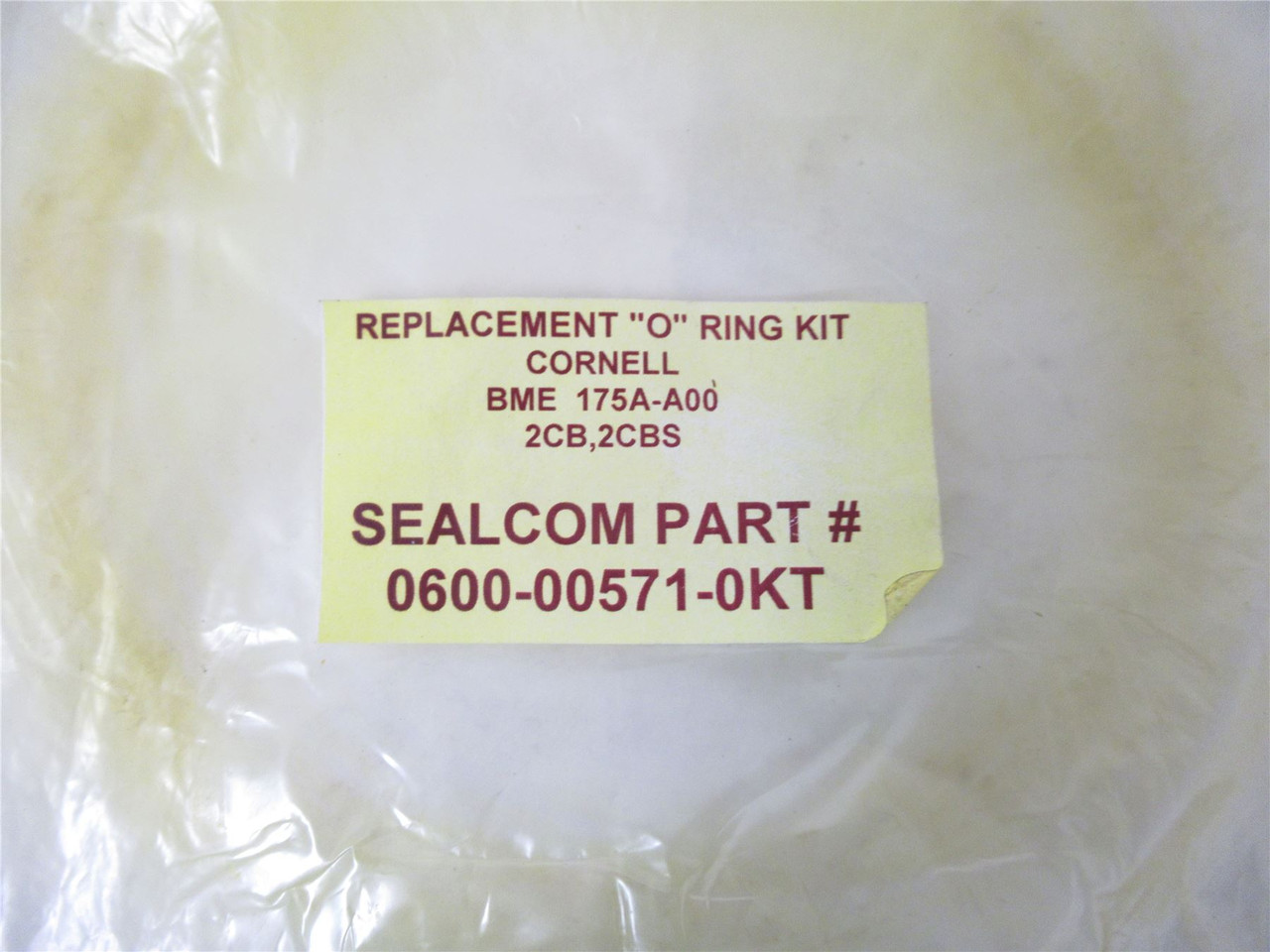 Sealcom 0600005710KT; O Ring Replace Kit Cornell BME 175A-A00