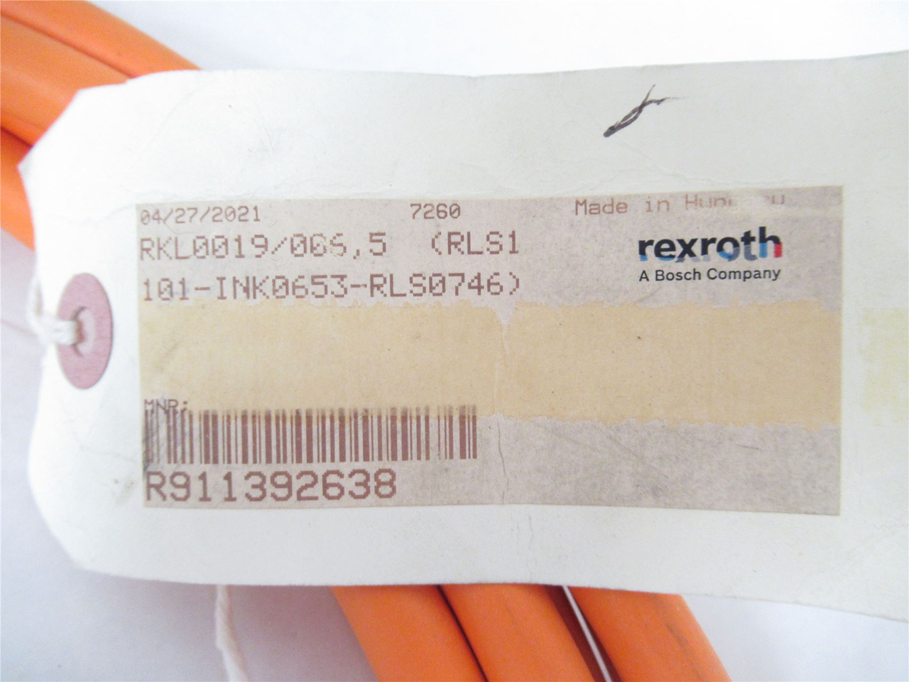 Bosch Rexroth RKL0019/066;5; Motor Power Cable 6.5m