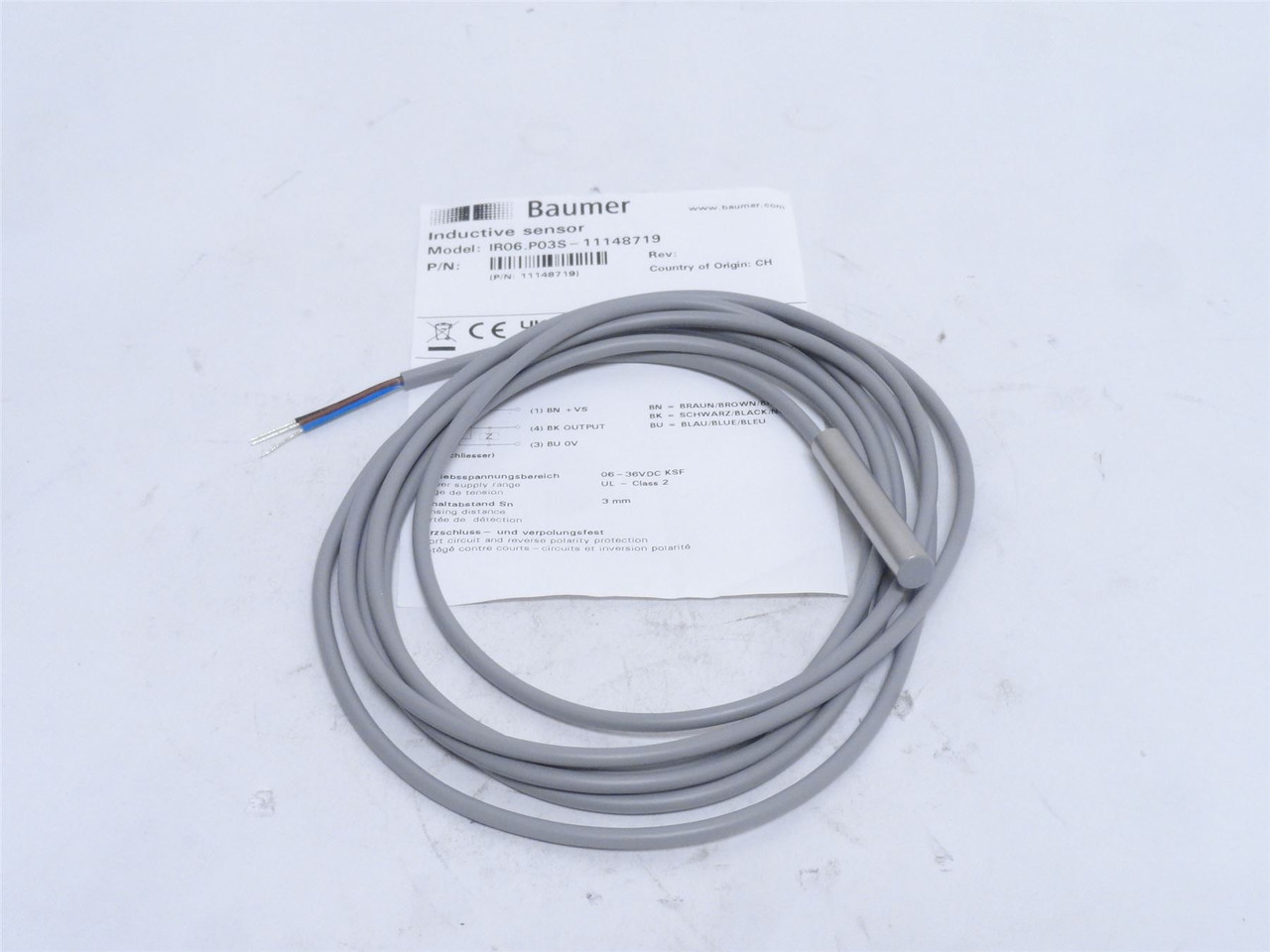 Baumer IR06.P03S; Proximity Switch 11148719; 6-36VDC