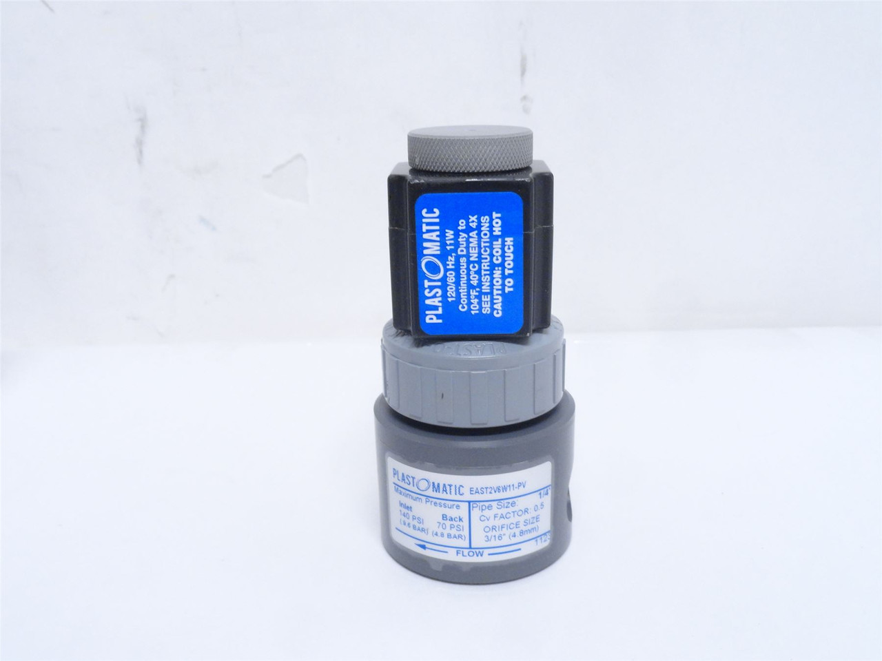 Plastomatic EAST2V6W11-120/60-PV; Solenoid Air Valve; 1/4NPT