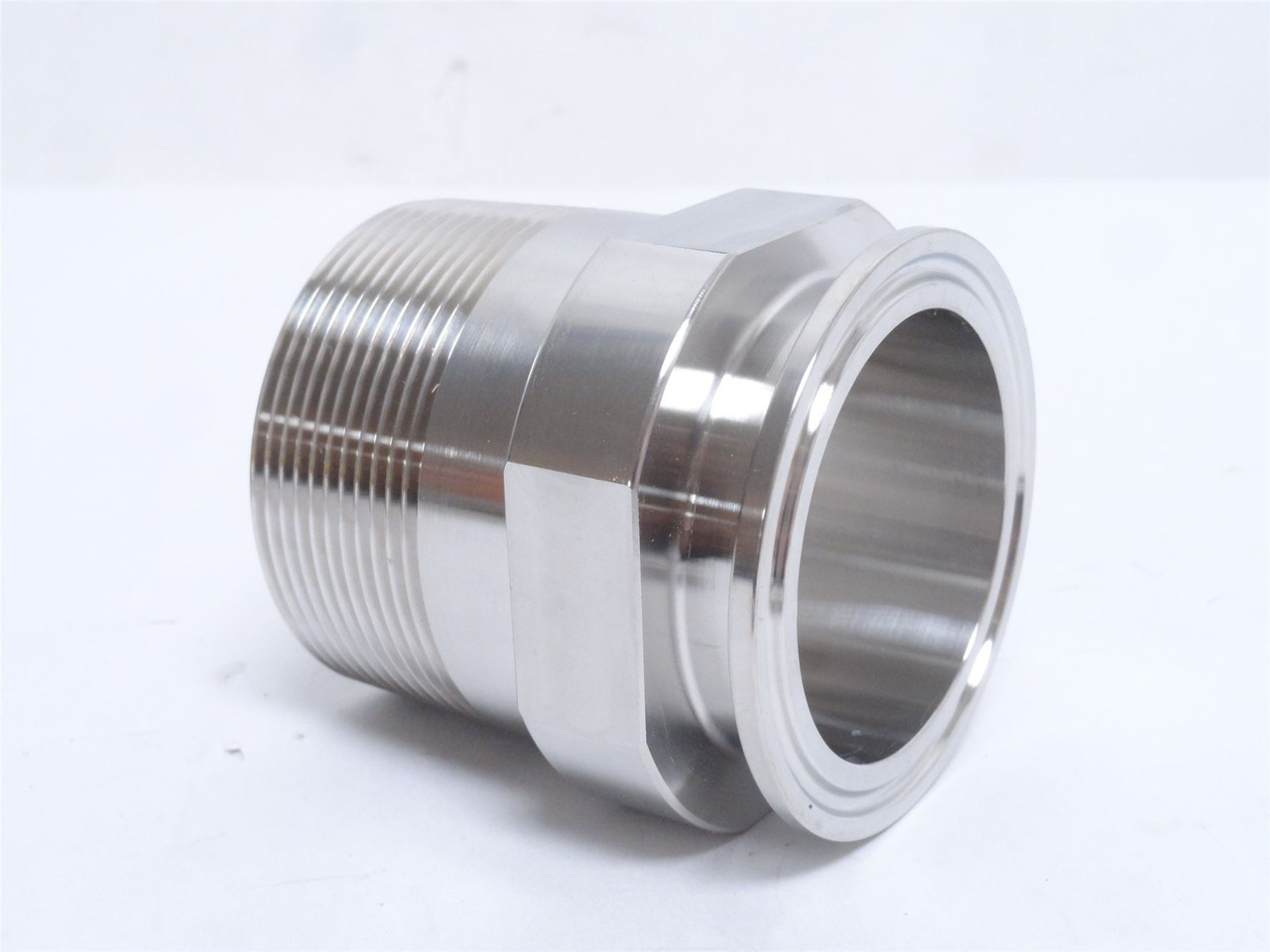 Sanitary Solutions SS21MP; Adaptor; SS-316L; 1NPT x 1" Clamp