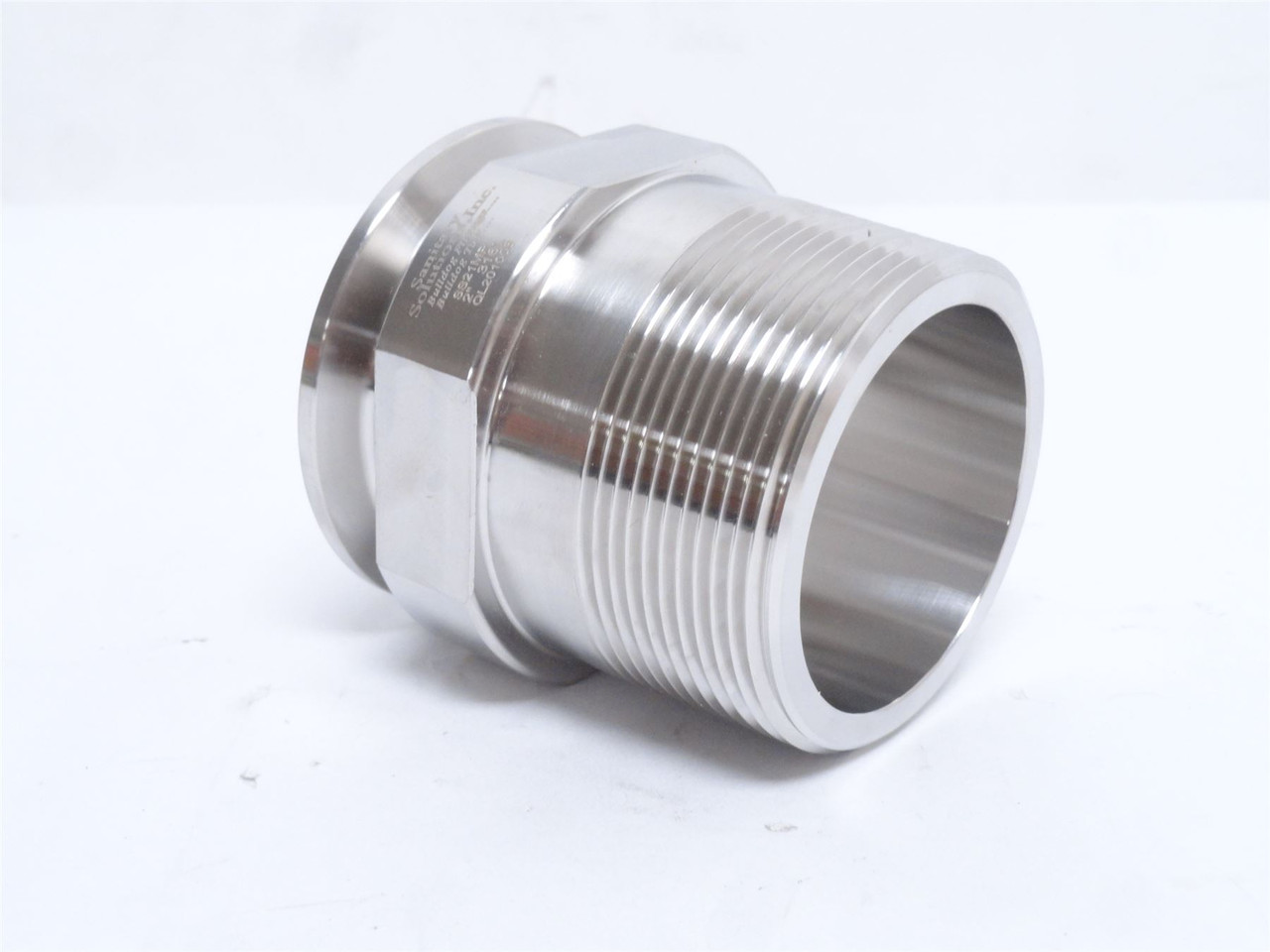 Sanitary Solutions SS21MP; Adaptor; SS-316L; 1NPT x 1" Clamp