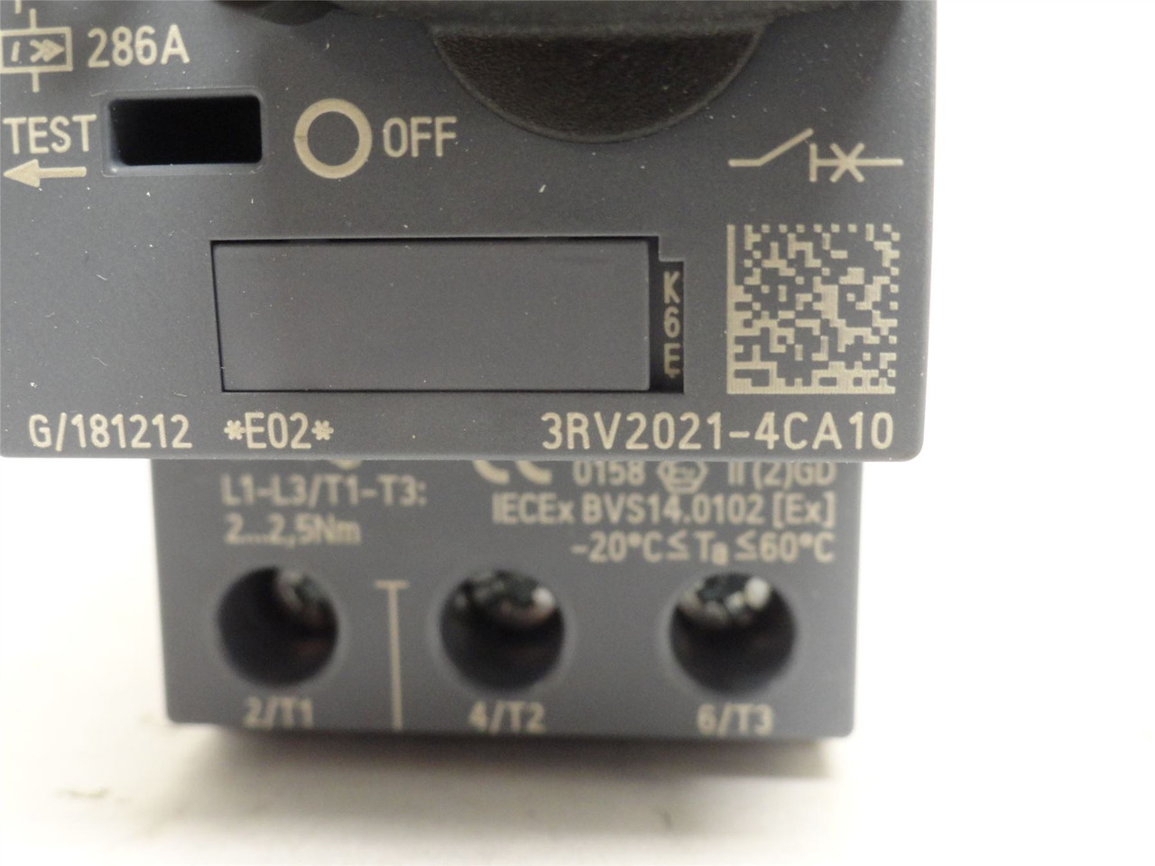 Siemens 3RV2021-4CA10; Motor Protector; 16-22A; 3P; 690VAC