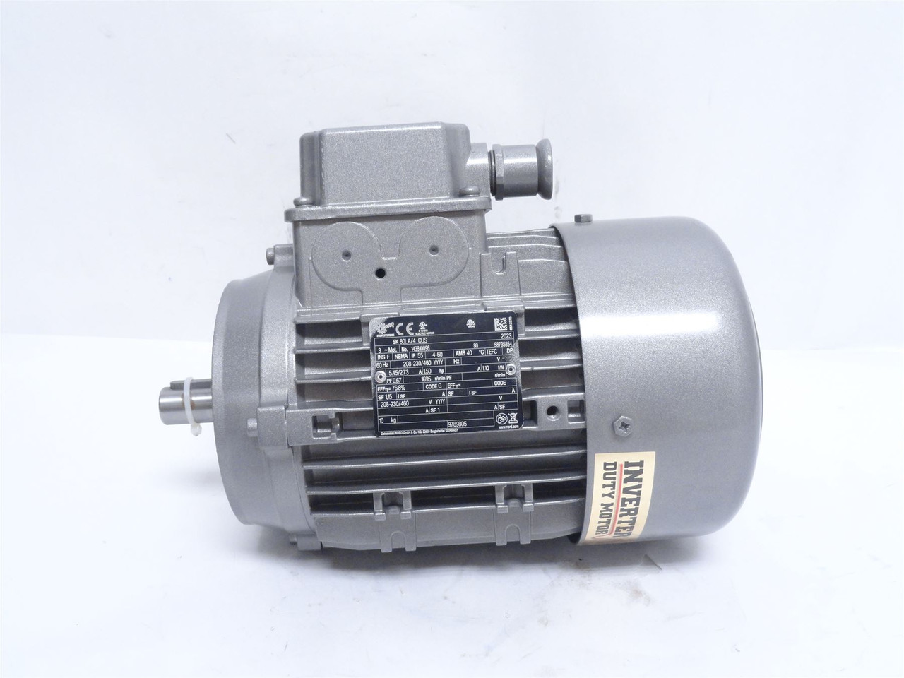 Nord SK80LA/4CUS; AC Motor 1-1/2HP 208-230/460V 1695RPM 3PH