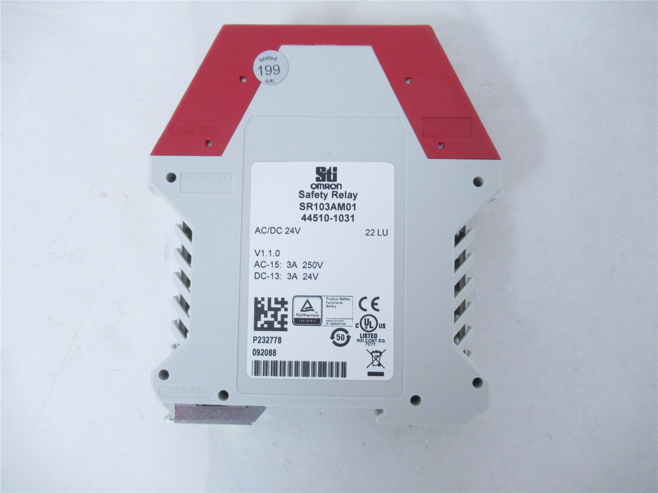 Omron SR103AM01; STI Relay  24V AC/DC PN44510-1031