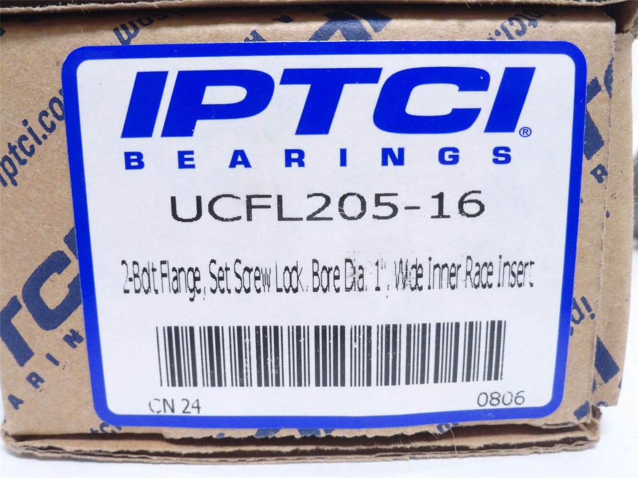 IPTCI UCFL205-16; Flange Bearing 1"ID 2-Bolt Mount