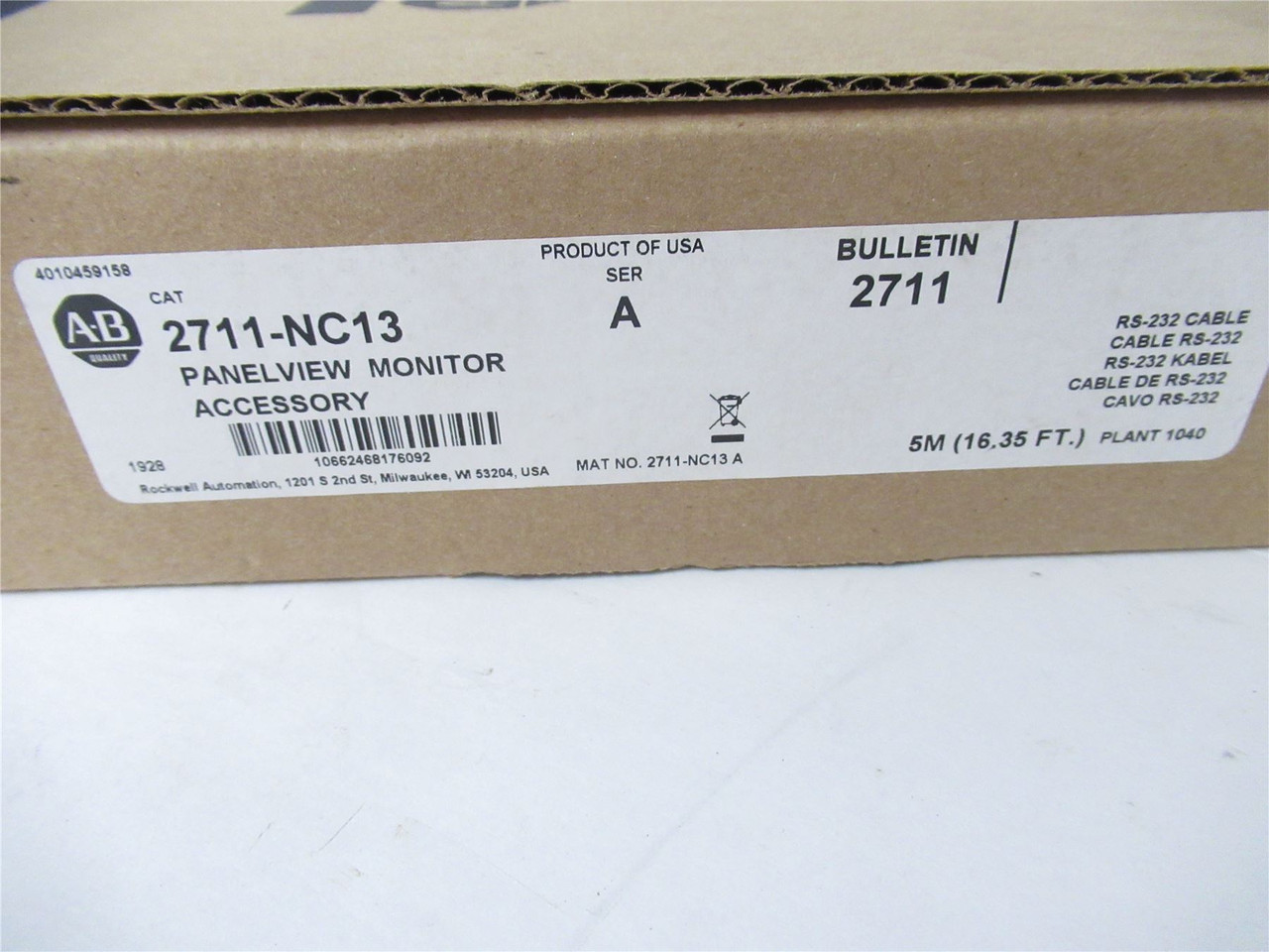 Allen-Bradley 2711-NC13; Cable for Panelview PlusTerminals 5m