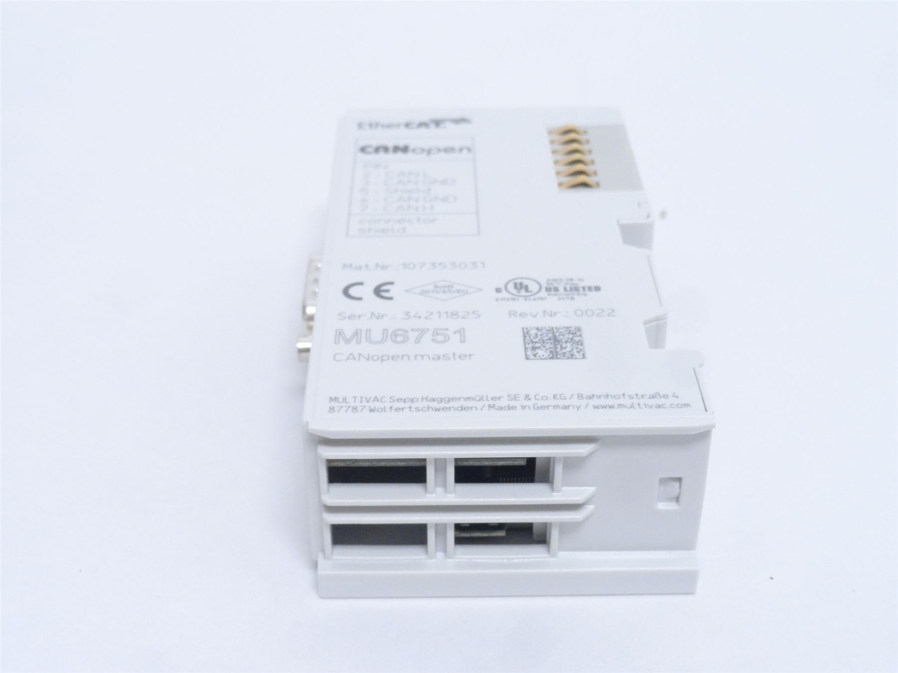 Multivac MU6751; EtherCAT Terminal; 1-CH Interface; CANopen