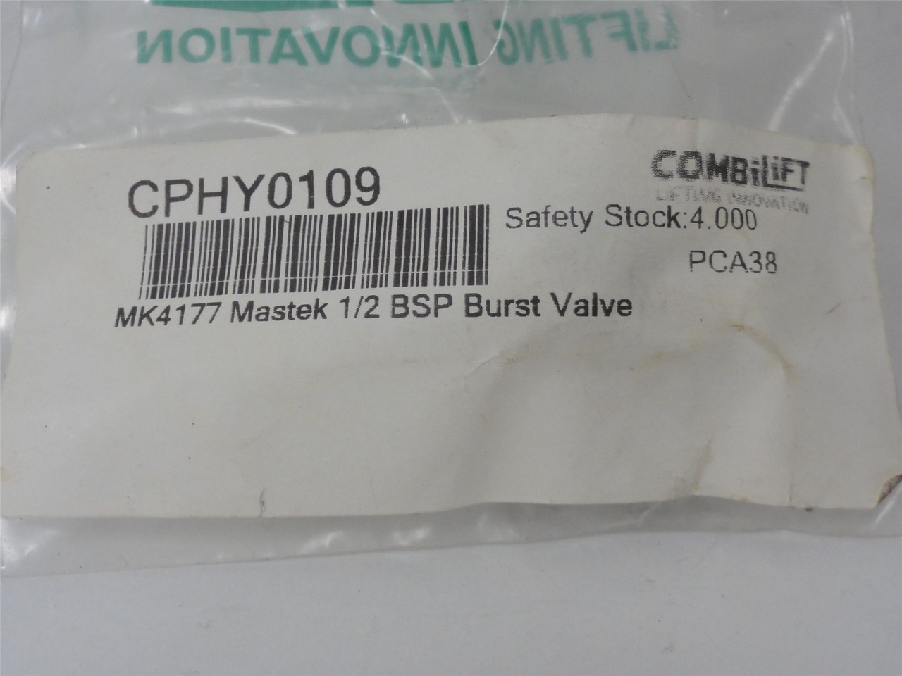 Combilift CPHY0109; Burst Valve; MK4177; Mastek 1/2 BSP