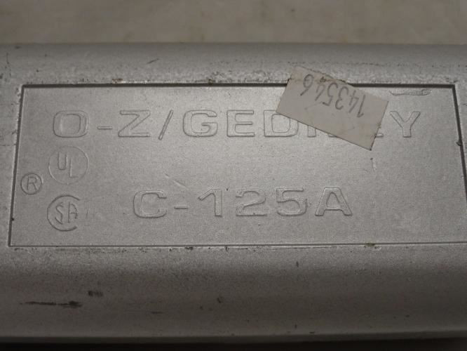 OZ/Gedney C-125A; Conduit Body; 1-1/4NPT; Malleable Iron