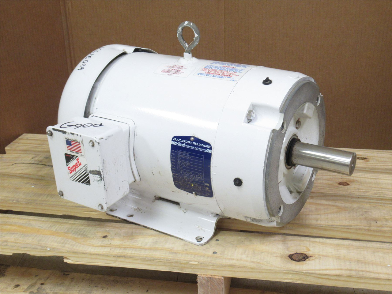 Baldor CEWDM3709T; AC Motor; 7-1/2HP; 208-230/460V; 3520RPM