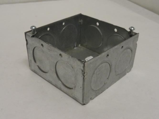 Steel City 521711; Lot-4 Conduit Boxes; 4" Square; 2-1/8" Deep