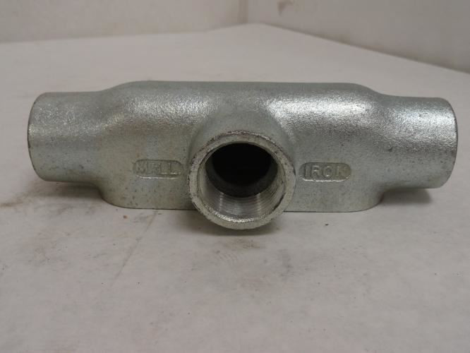 OZ/Gedney T100-1"; Conduit Body; Type: T; 1NPT; Malleable Iron
