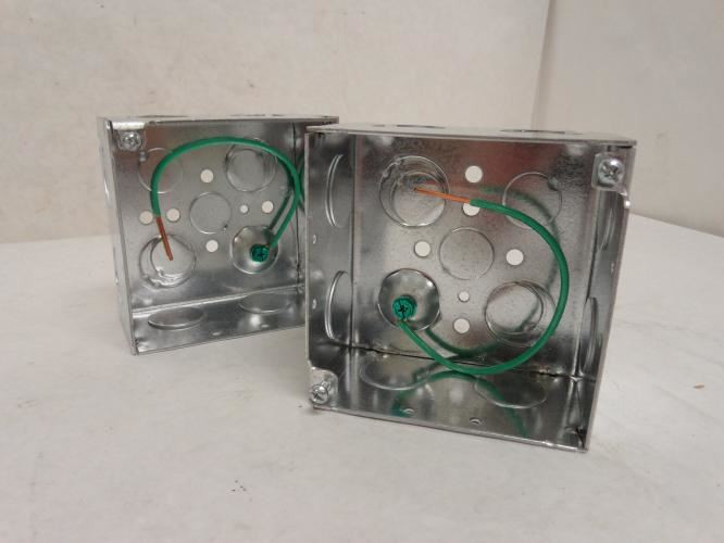 Eaton TP558; Lot-2 Outlet Boxes 4-11/16" Sq; 2-1/8" Deep