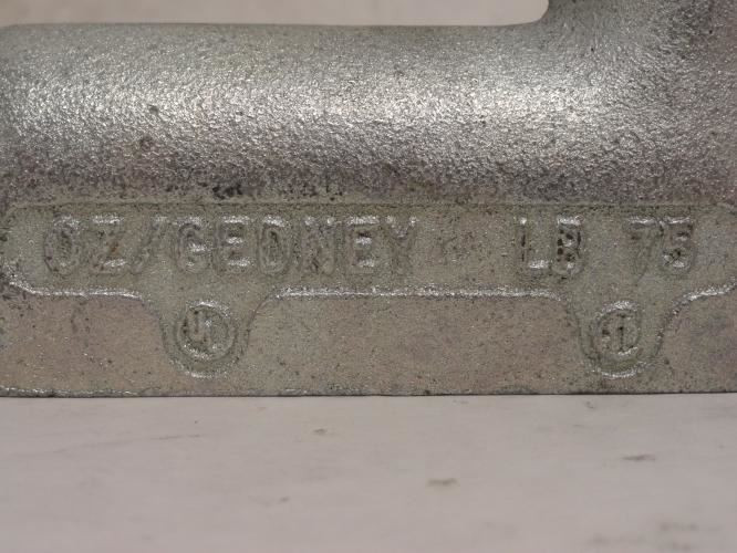 OZ/Gedney LB 75; Conduit Body; 3/4 FNPT; Malleable Iron