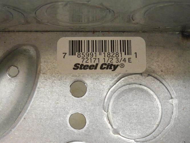 Steel City 721711/23/4E; Lot-3; Conduit Box; 4-11/16" Square