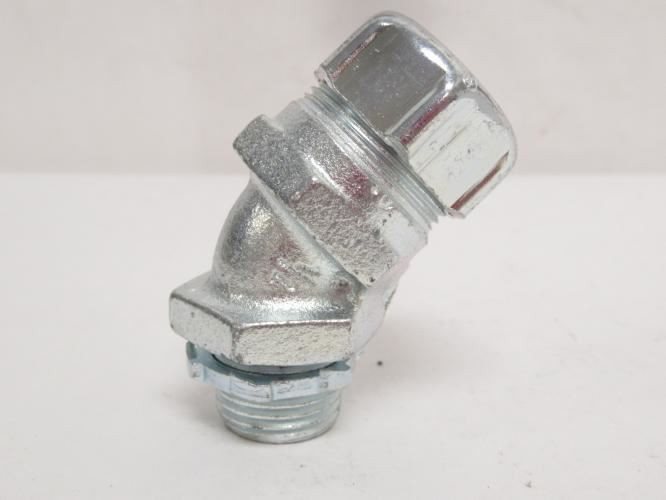 T&B 5342-HT; Liquid Tight Hi-Temp Connector; 45Deg; Size: 1/2