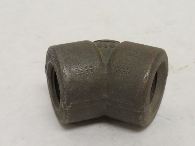 Industry-Std 29JD96; Black Forged Steel Elbow 45Deg 1/2Npt