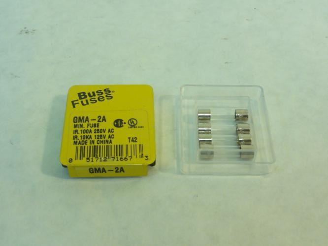 Bussmann GMA-2A; Box-4 Mini Fuses; 2A; 250V