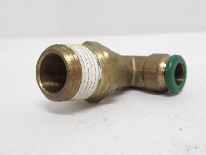 Parker W169PLP-6-8-BRASS; Swivel Elbow; 90Deg; 3/8"PTC x 1/2NPT
