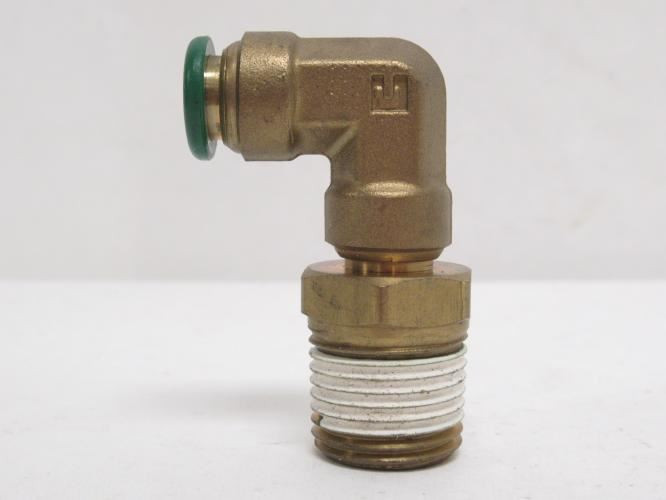 Parker W169PLP-6-8-BRASS; Swivel Elbow; 90Deg; 3/8"PTC x 1/2NPT