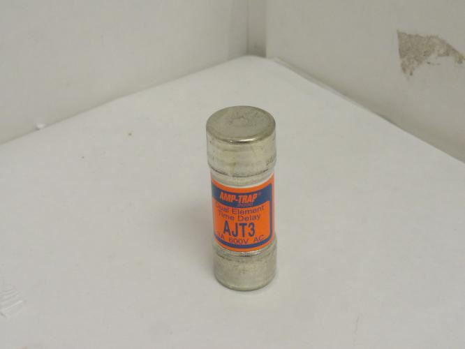 Ferraz AJT3; Lot-6 Dual Element Time Delay Fuse; 3A; 600VAC