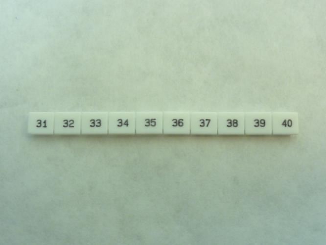 Altech MT2/H-31-40; Lot-9 Marking Tags; Nos 31-40