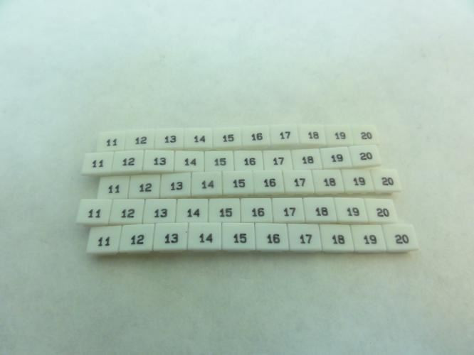 Altech MT2/H-11-20; Lot-5 Marking Tags; Nos 11-20