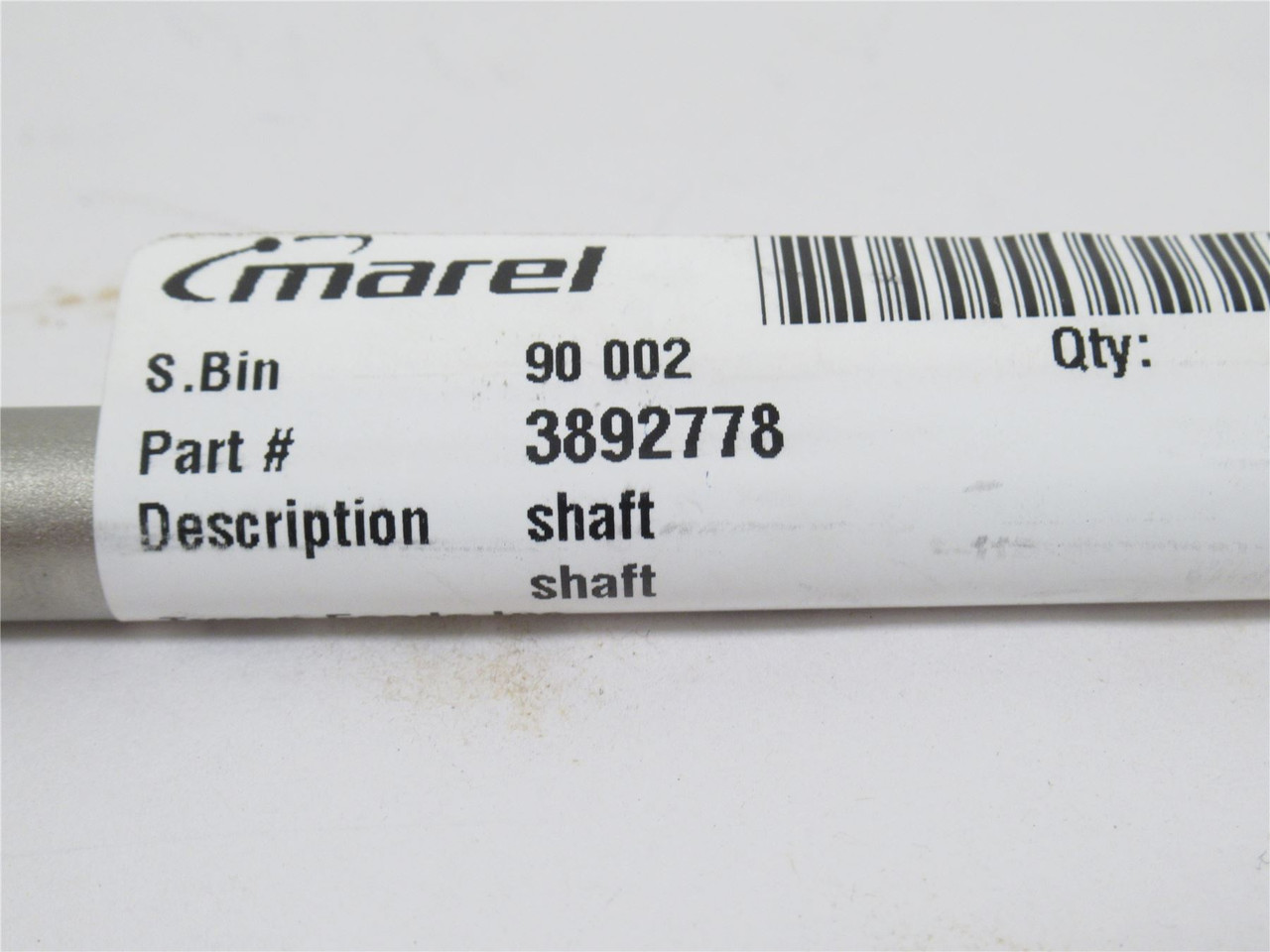 Marel 3892778; Threaded Shaft 530L; SS