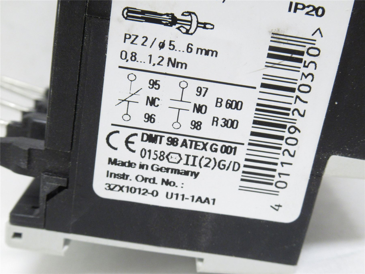 Siemens 3RU1116-1CB0; Overload Relay; 1.8-2.5A; 600VAC