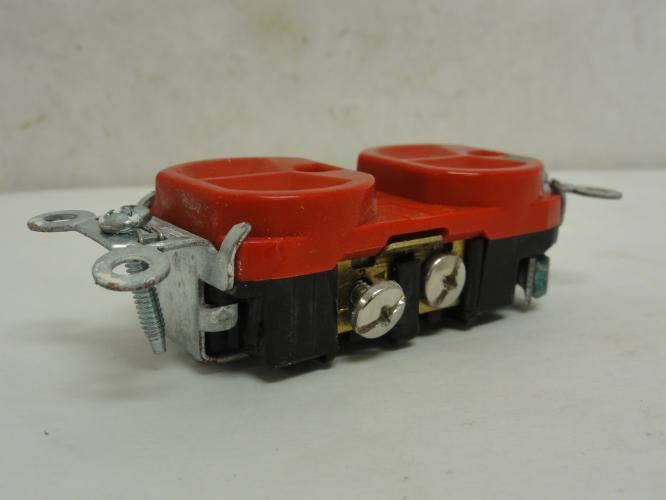 Legrand TR63-HRED; Hospital Grade Duplex Receptacle 20A; 125VAC