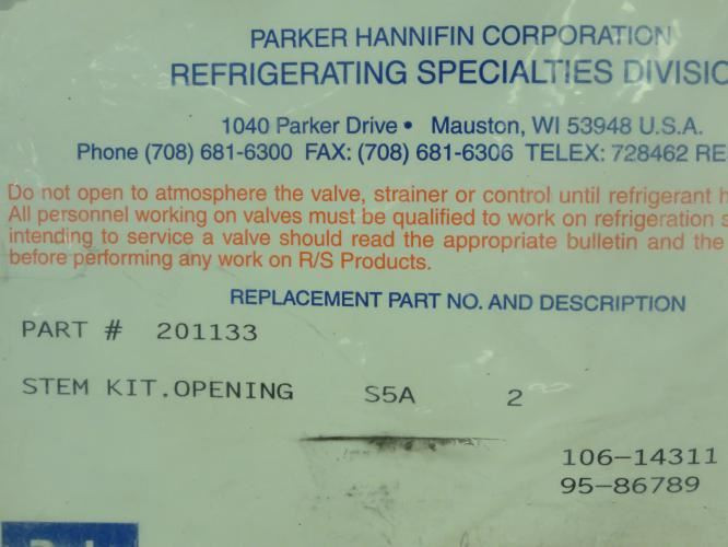 Parker 201133; Opening Stem Kit; S5A; Size: 2"