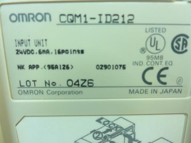 Omron CQM1-ID214; Input Module; 24VDC; 6mA; 16Pts
