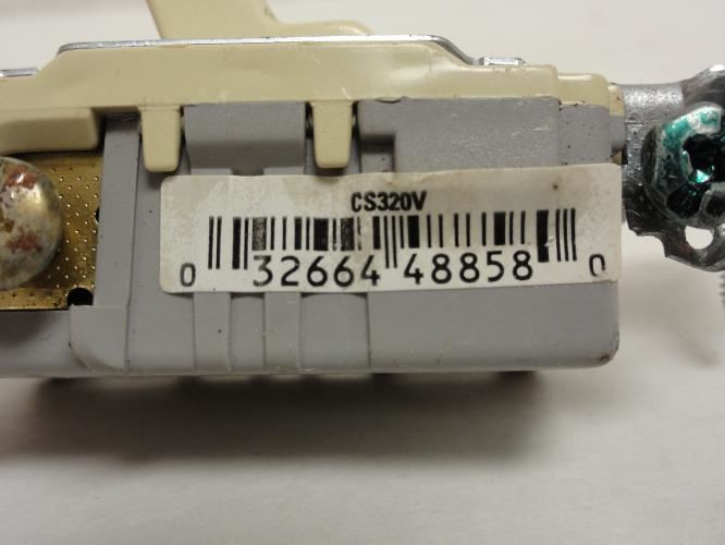 Cooper CS320V; Quiet Wall Toggle Switch; 20A; 120/277Vac; 3-Way