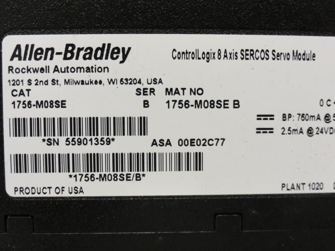 Allen-Bradley 1756-M08SE; Interface Module; 2.5mA; 24VDC