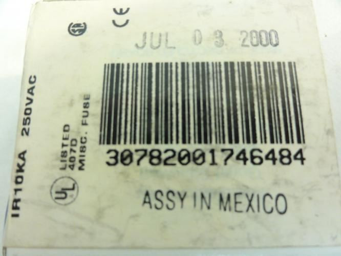 Shawmut TRM6; Lot-9 Fuse; 6A; 250V 13/32"OD x 1-1/2"L