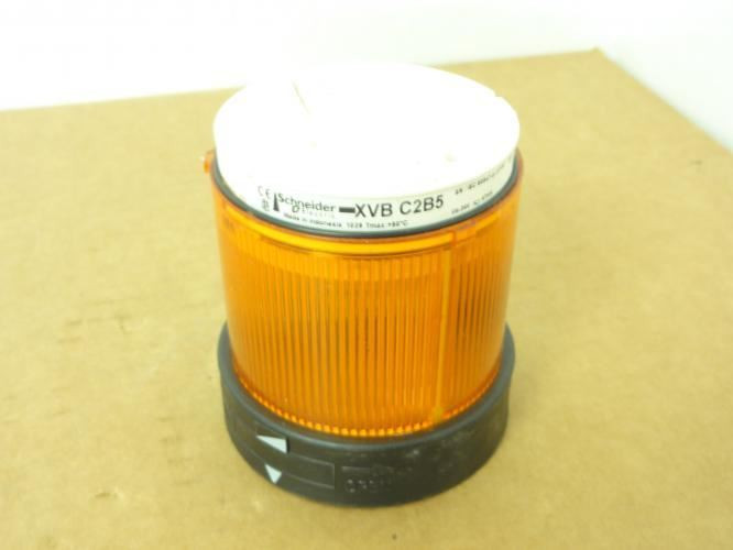 Schneider XVBC2B5; Orange LED Beacon; 24VAC; 70mm Base