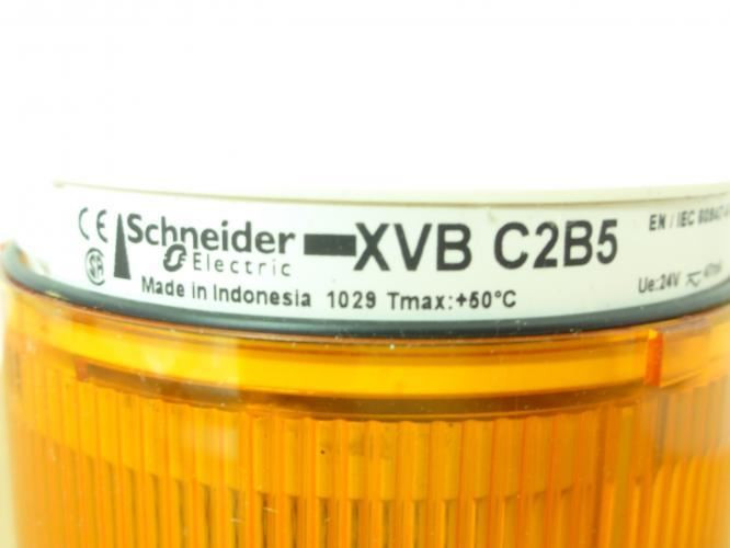 Schneider XVBC2B5; Orange LED Beacon; 24VAC; 70mm Base