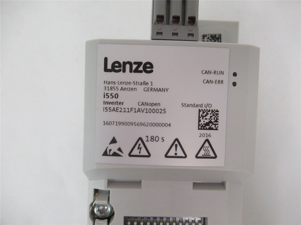 Lenze I55AE211F1AV100025; Invertor 1.5HP 3x480VAC; CANopen