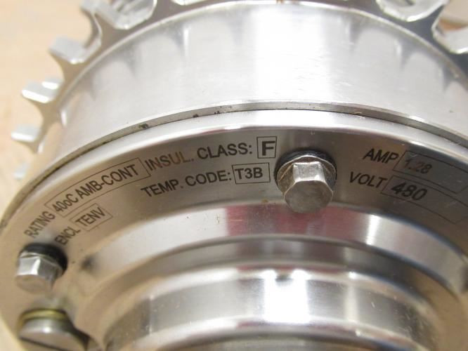 Van Der Graaf TN127A30-410NB; Drum Motor; SS; 13" Drum Width