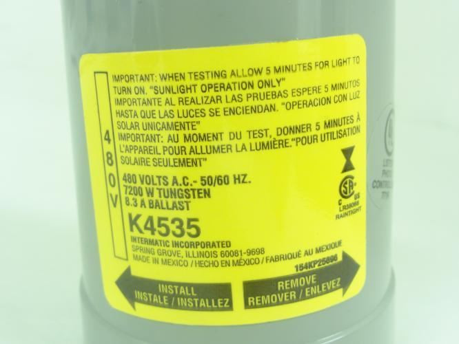 Intermatic K4535; Photo Control; 480VAC; 15A; Locking Type