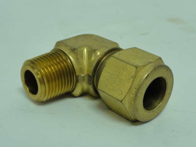 Swagelok B-810-2-6; Brass Tube Fitting; 1/2" Tube x 1/4 NPT