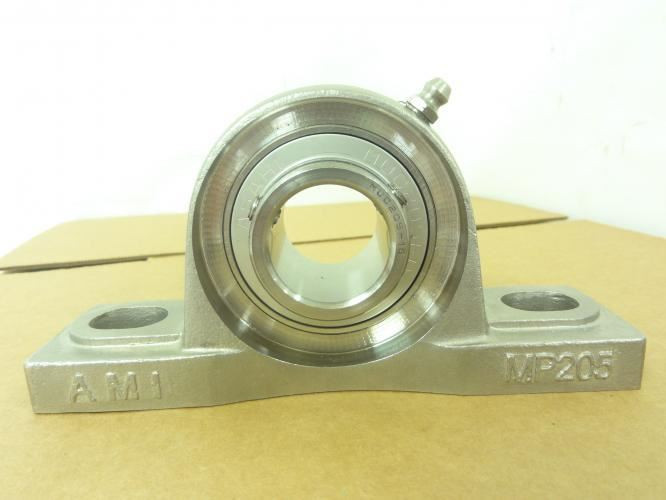 AMI MUCP205-16; SST Pillow Block Bearing; 1"ID; 2-Bolt Base
