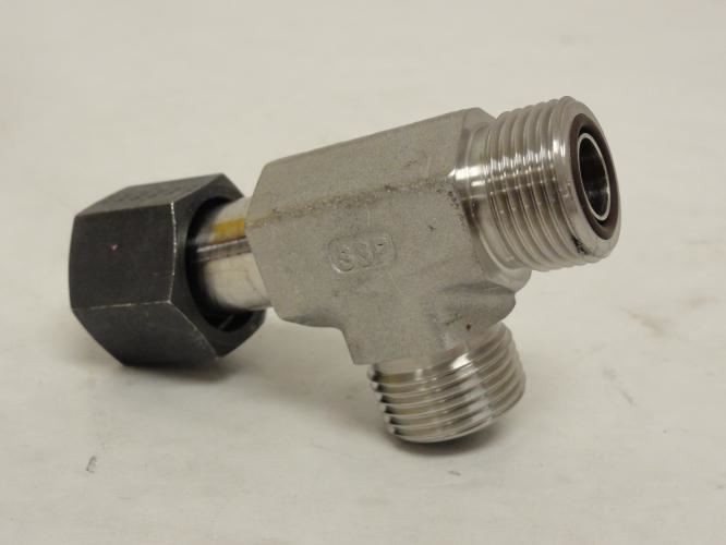 SSP S8SRT-M; Swivel Nut Run Tee; SS-316; 1/2 OFS; Swivel
